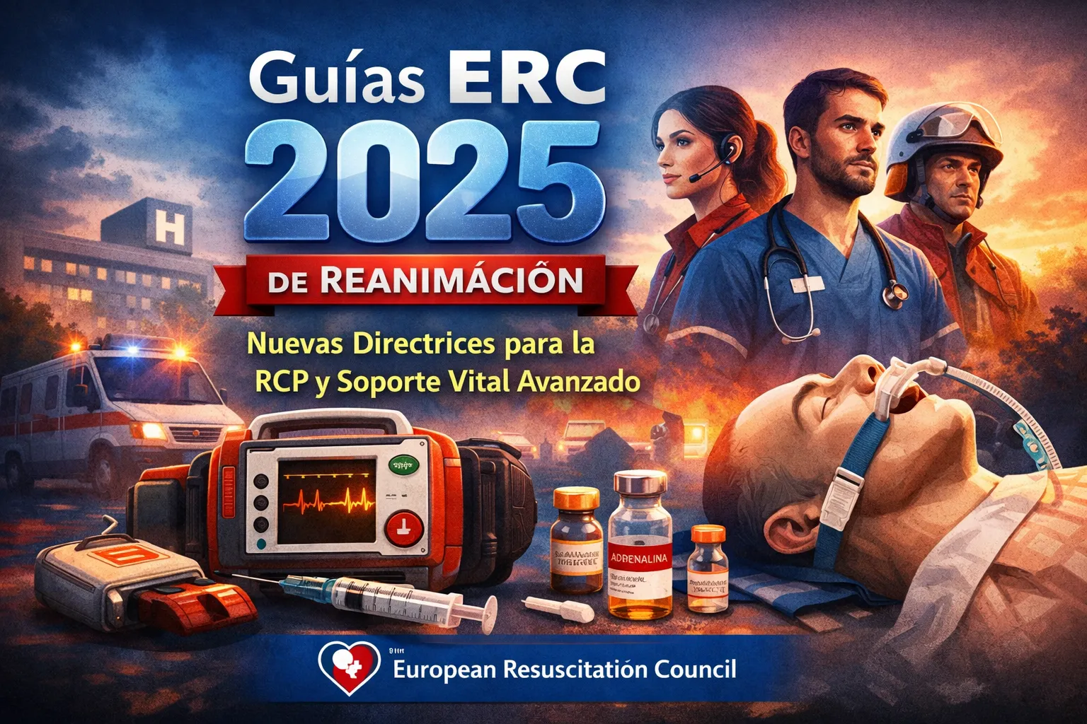ERC & ILCOR 2025: RCP avanzada en emergencias — algoritmo práctico y decisiones clave