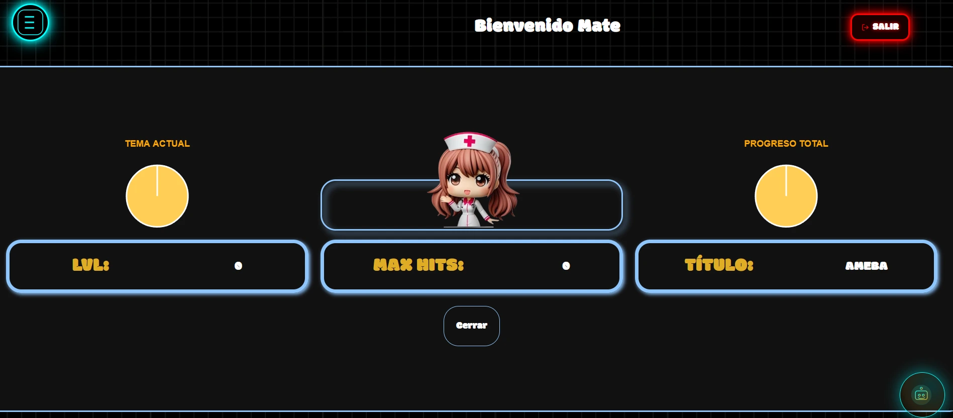 Progreso por tema en Diginurs3Quiz